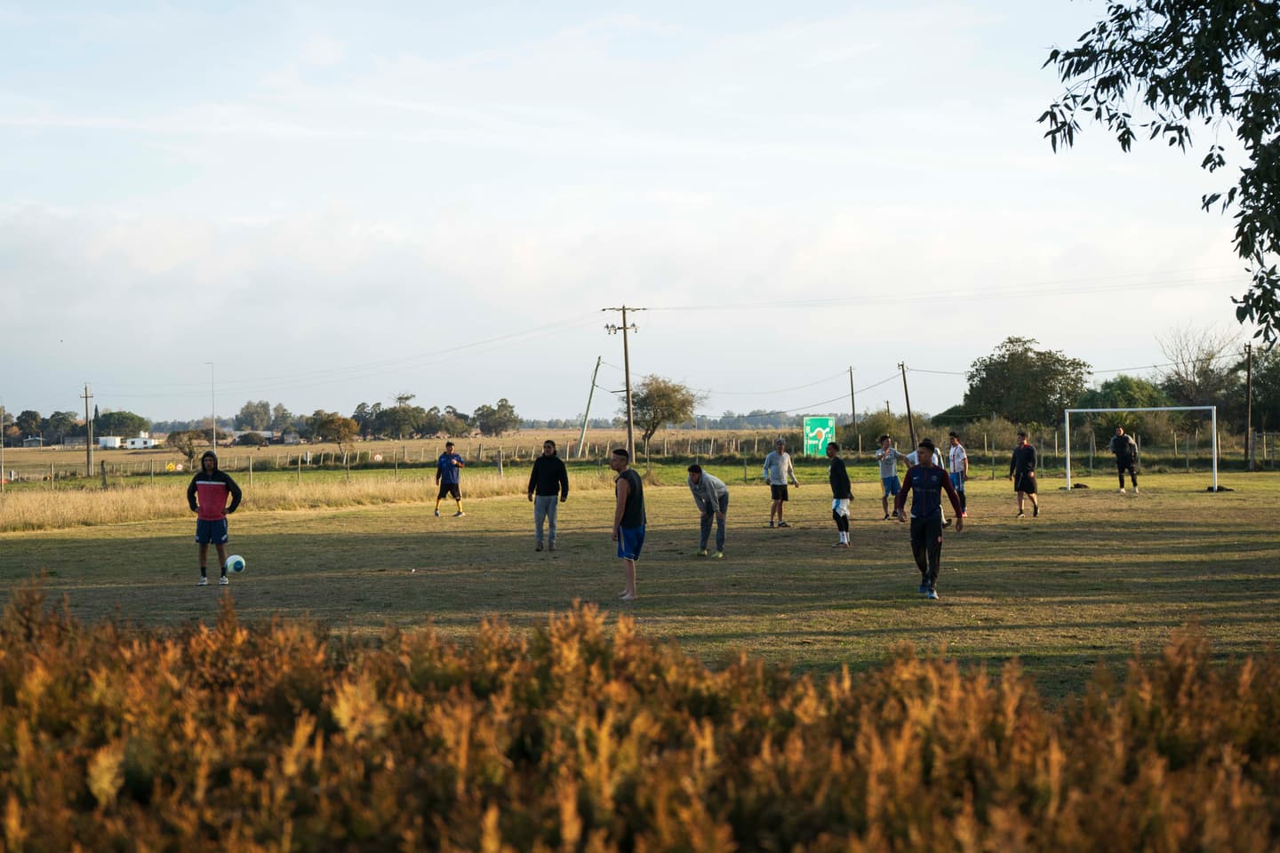 Residentes participando de una actividad deportiva al aire libre